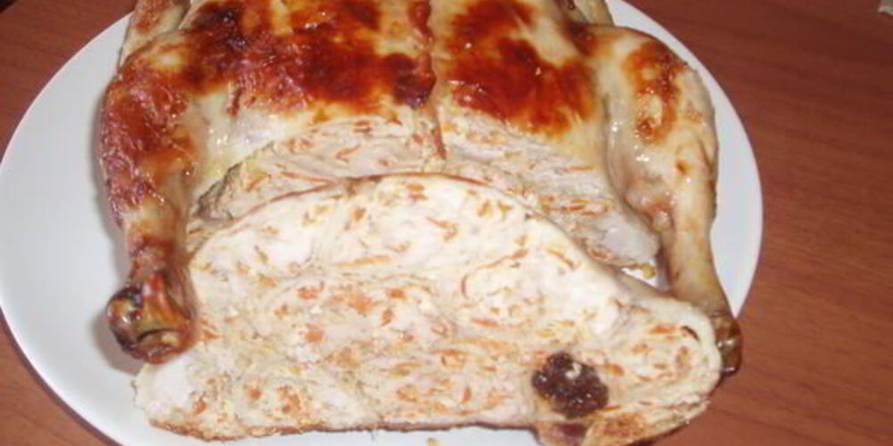 Рецепт галантина — курицы фаршированной блинчиками