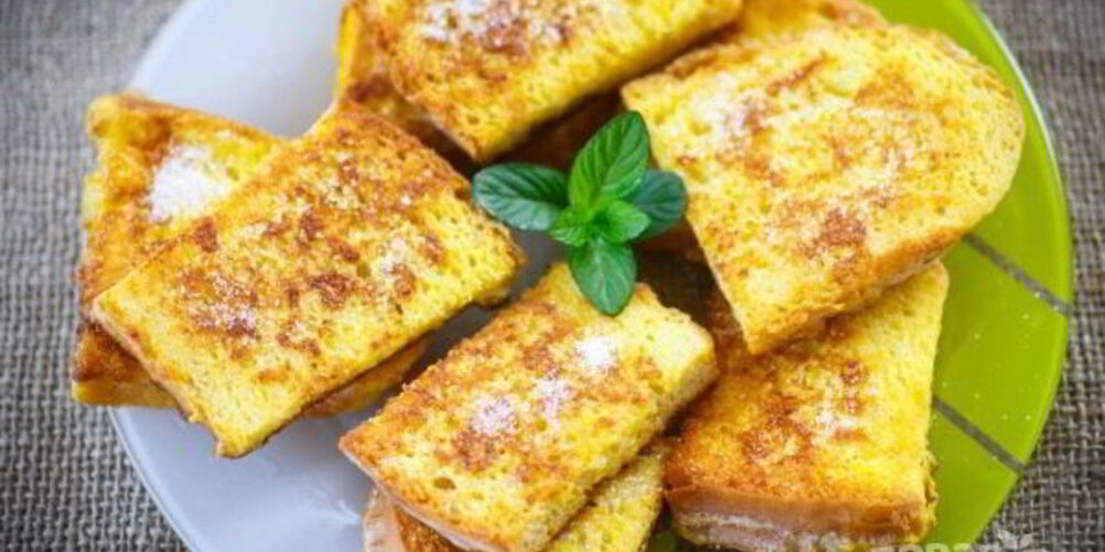 Рецепт гренков с молоком и яйцом сладкие