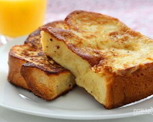 Гренки с молоком и яйцом