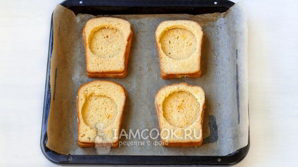 гренки с сыром и яйцом в духовке