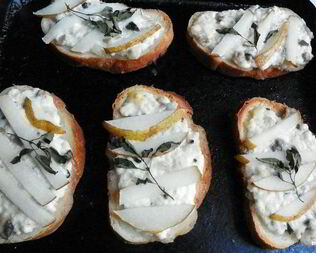 Гренки с творогом