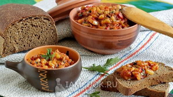 кабачково-баклажанная икра по-восточному