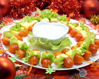 Канапе Рождественский венок