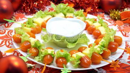 Канапе Рождественский венок