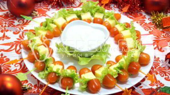 канапе рождественский венок