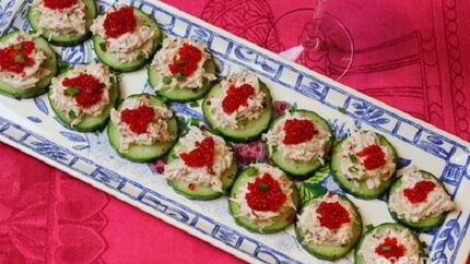 Канапе с крабовым мясом