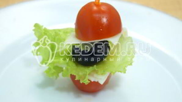 канапе с помидорами черри