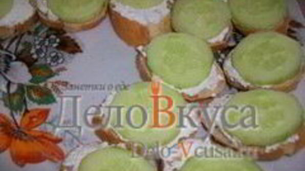 канапе с закуской из творога