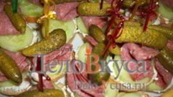 канапе с закуской из творога