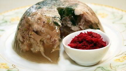 Холодец из свиных ножек и курицы