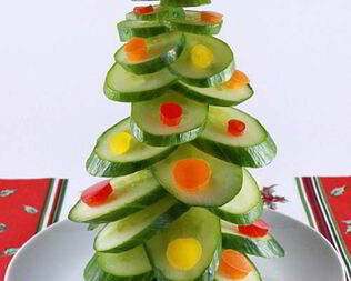 Легкая новогодняя закуска из овощей