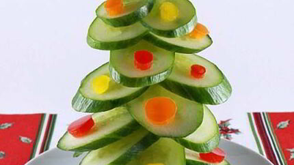 Легкая новогодняя закуска из овощей