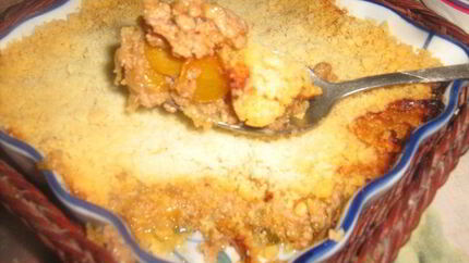 Мясной крамбл с цукини