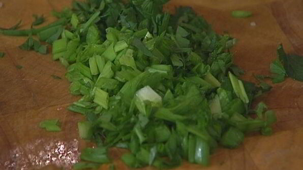 фриттата со шпинатом и ветчиной