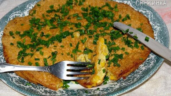 мексиканский омлет с кукурузой
