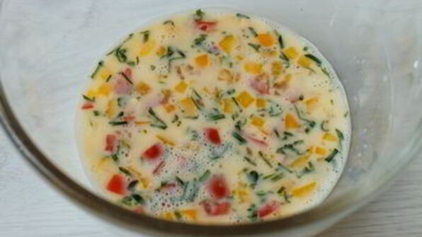 омлет на молоке с овощами