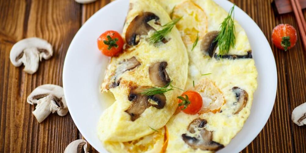 Рецепт омлета с грибами