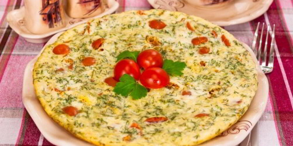 Рецепт омлета с помидорами и картофелем