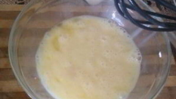 омлет с сосиской