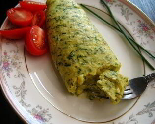 Омлет с зеленью