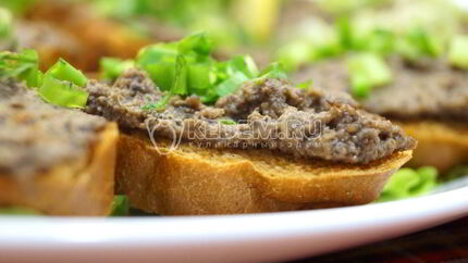 Паштет из куриной печени с грибами