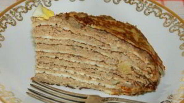 блинный торт с печенью
