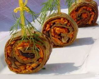 Печеночные рулетики