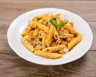 Пенне с баклажанами и фетой