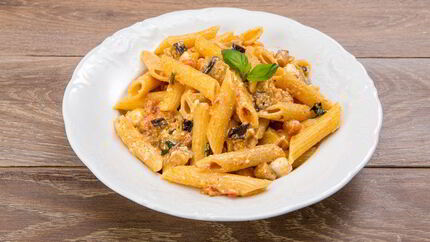 Пенне с баклажанами и фетой