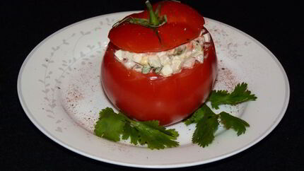 Помидоры фаршированные салатом