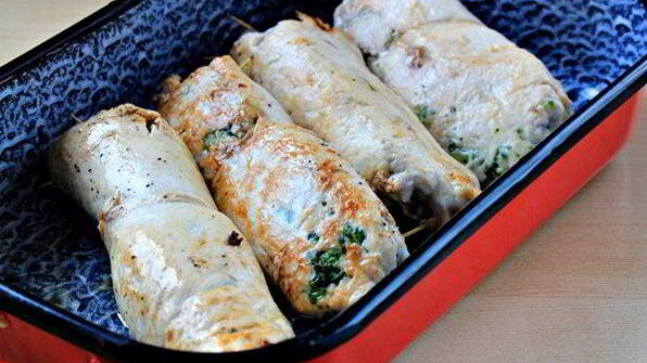 куриные роллы фаршированные брокколи и сыром