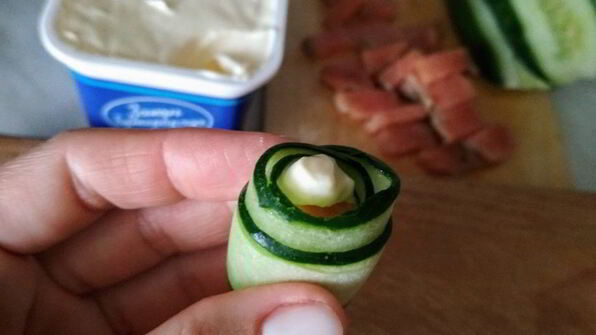 огуречные роллы с семгой