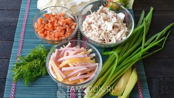 роллы из блинчиков с разной начинкой