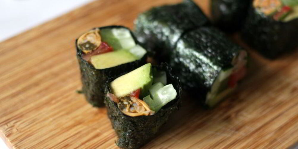 Рецепт роллов с мидиями и овощами
