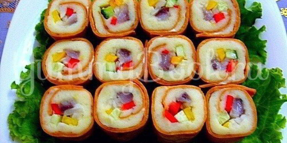 Рецепт роллов с сельдью по-русски