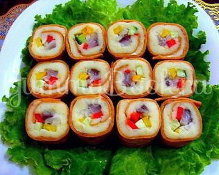 Роллы с сельдью по-русски