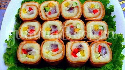 Роллы с сельдью по-русски