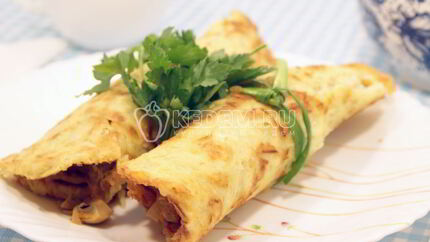 Картофельные рулеты с грибами