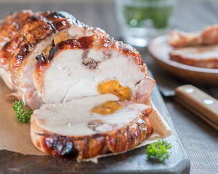 Куриный рулет с курагой