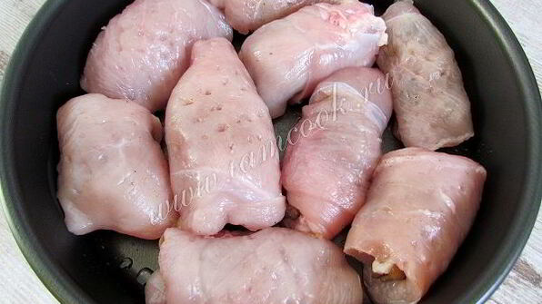 куриные рулетики с грибами