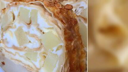 Рулет из лаваша с грушей