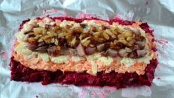 рулет сельдь в шубе