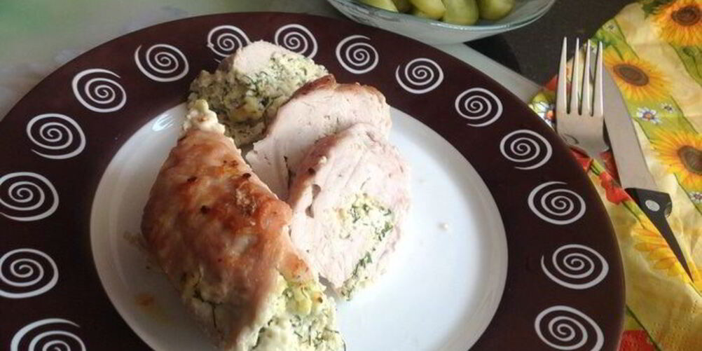 Рецепт рулетов из индейки с творогом и зеленью