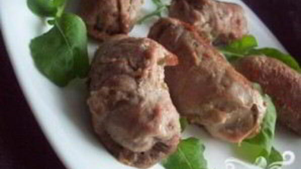 свиные рулеты с сыром и грибами
