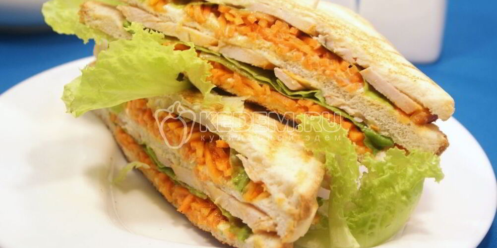 Рецепт сэндвича с копченой курицей