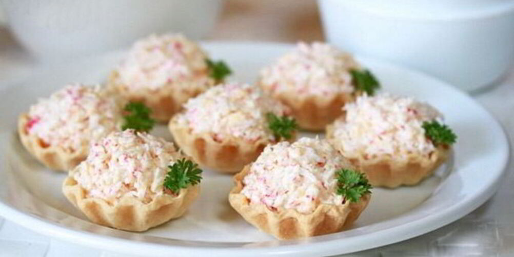 Рецепт начинки для тарталеток с крабовыми палочками