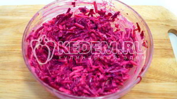 свекла с сыром в тарталетках