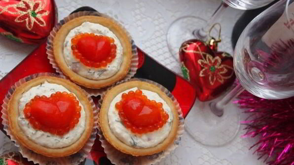 тарталетки красное сердце