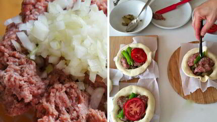 Тарталетки с фаршем