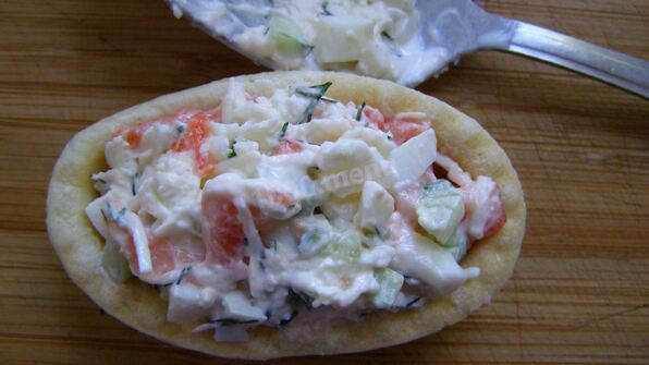 тарталетки с красной рыбой